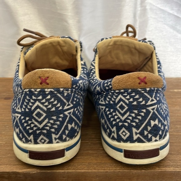 Twisted X Hooey Women’s 9.5M Moc Toe Southwestern Lace Up Loafer Shoes - Picture 4 of 11